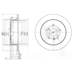 DELPHI BG3779 Тормозной диск