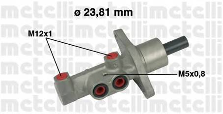 METELLI 05-0475 Главный тормозной цилиндр METELLI 05-0475 Главный тормозной цилиндр