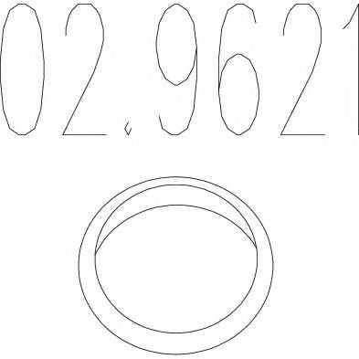 MTS 02.9621 Кільце ущільнювача, труба в