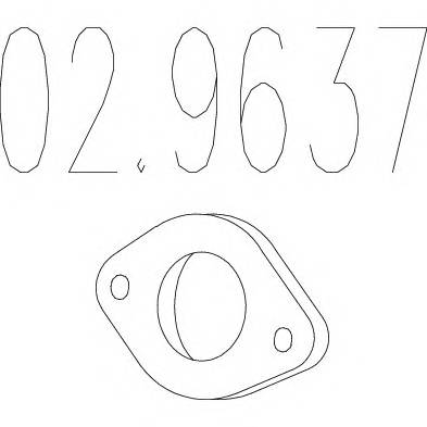 MTS 02.9637 Прокладка, труба выхлопног