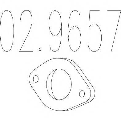 MTS 02.9657 Прокладка, труба выхлопног