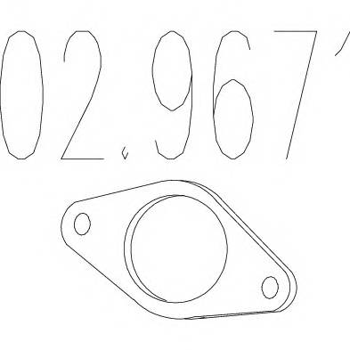 MTS 02.9671 Прокладка, труба выхлопног