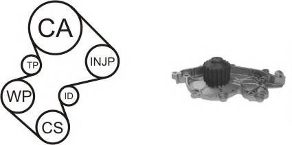 AIRTEX WPK-164001 Водяной насос + комплект зу