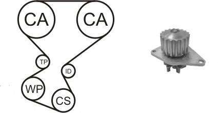 AIRTEX WPK-169201 Водяной насос + комплект зу