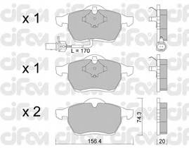 CIFAM 822-279-1 Комплект тормозных колодок... CIFAM 822-279-1 Комплект тормозных колодок...