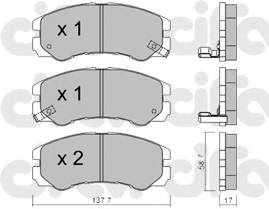 CIFAM 822-357-0 Комплект гальмівних колодо... CIFAM 822-357-0 Комплект гальмівних колодо...