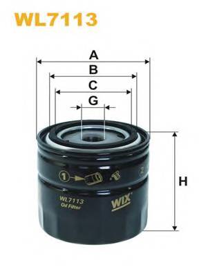 WIX FILTERS WL7113 Масляний фільтр WIX FILTERS WL7113 Масляний фільтр