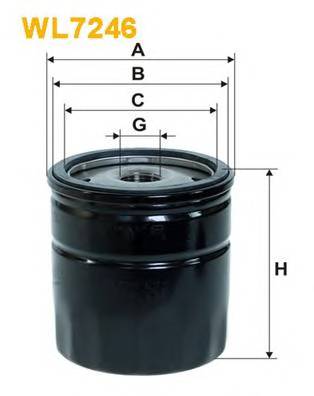 WIX FILTERS WL7246 Масляний фільтр WIX FILTERS WL7246 Масляний фільтр