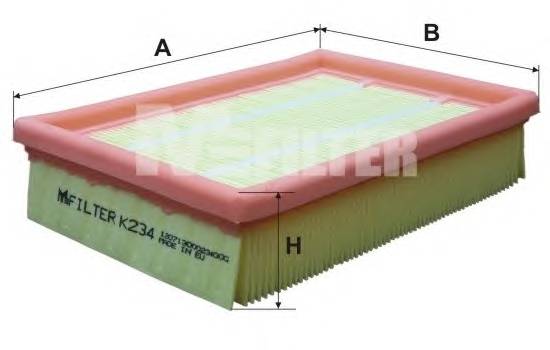 MFILTER K234 Фiльтр салону MFILTER K234 Фiльтр салону