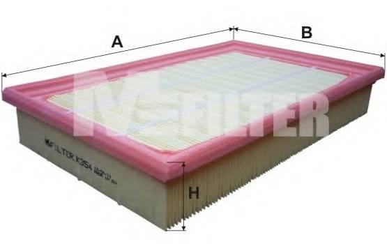 MFILTER K354 Фільтр салону MFILTER K354 Фільтр салону