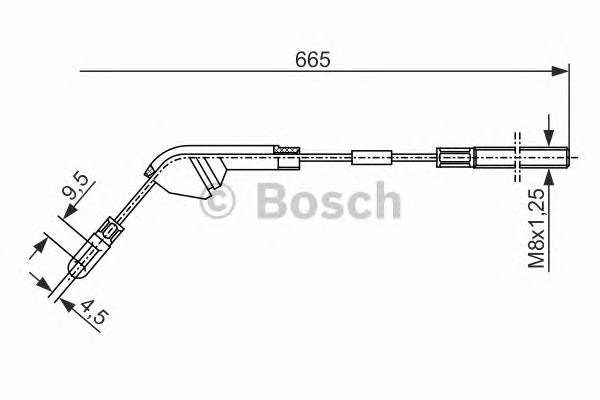 BOSCH 1 987 477 142 Трос, стояночная тормозная 