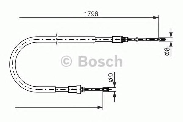 BOSCH 1 987 477 235 Трос, стояночная тормозная 
