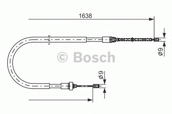 BOSCH 1 987 477 586 Трос, стоянкова гальмівна с...