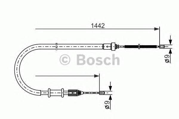 BOSCH 1 987 477 635 Трос, стояночная тормозная 