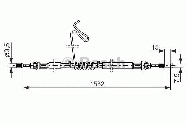 BOSCH 1 987 482 277 Трос, стоянкова гальмівна с...