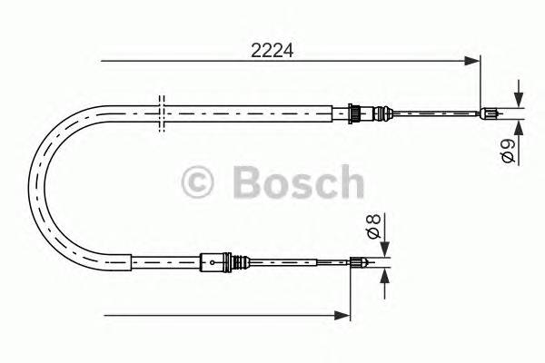 BOSCH 1 987 482 303 Трос, стояночная тормозная 