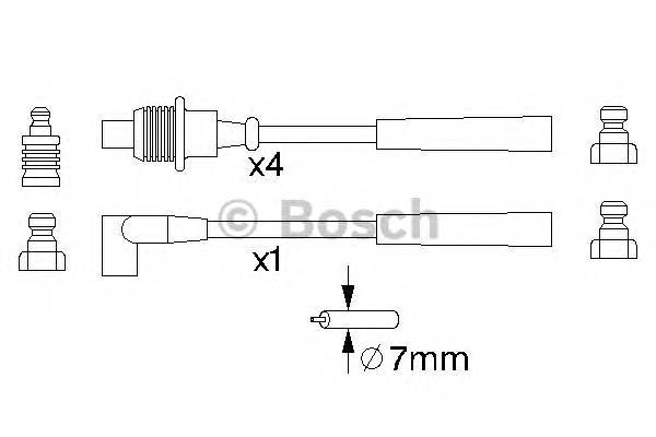 BOSCH 0 986 356 715 Комплект проводов зажигани