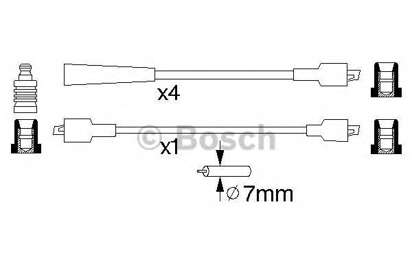 BOSCH 0 986 356 741 Комплект проводов зажигани