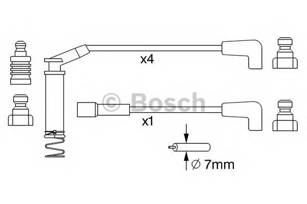 BOSCH 0 986 357 249 Комплект проводов зажигани