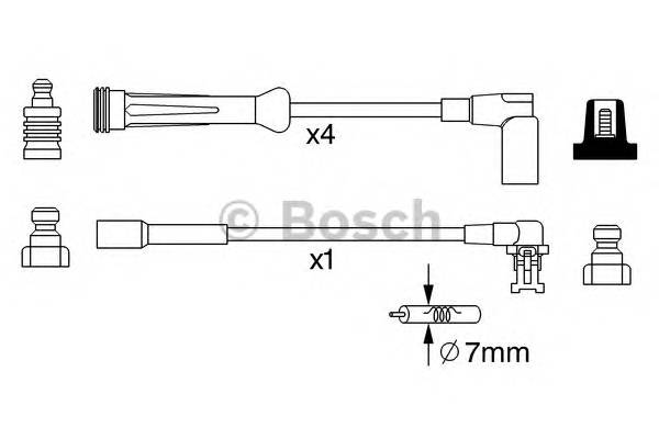 BOSCH 0 986 357 250 Комплект проводов зажигани