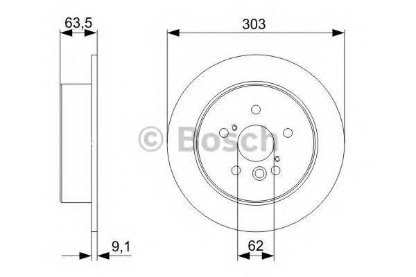 BOSCH 0 986 479 338 Тормозной диск BOSCH 0 986 479 338 Тормозной диск