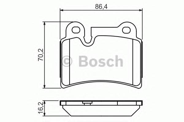 BOSCH 0 986 494 210 Комплект тормозных колодок