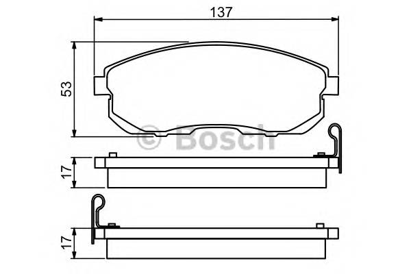 BOSCH 0 986 494 277 Комплект гальмівних колодо... BOSCH 0 986 494 277 Комплект гальмівних колодо...