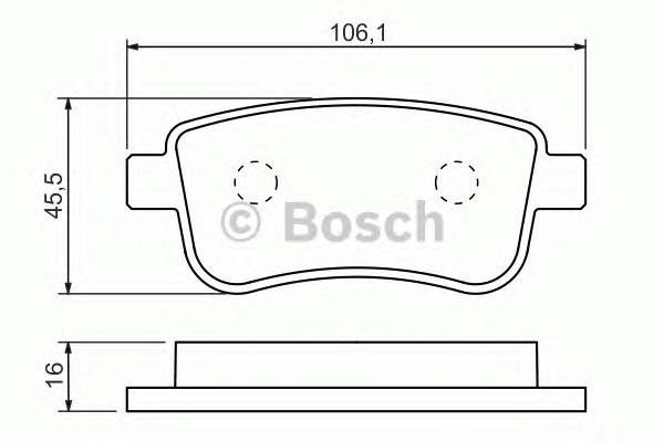 BOSCH 0 986 494 452 Комплект тормозных колодок