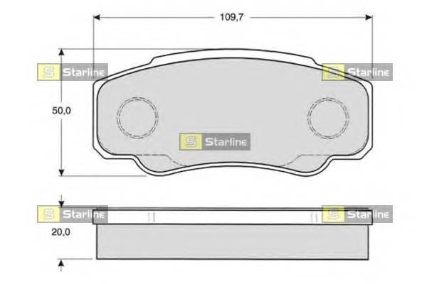 STARLINE BD S841P Гальмiвнi колодки, к-кт. STARLINE BD S841P Гальмiвнi колодки, к-кт.