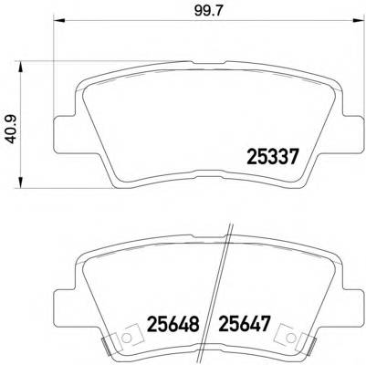 BREMBO P 30 054 Комплект гальмівних колодо... BREMBO P 30 054 Комплект гальмівних колодо...