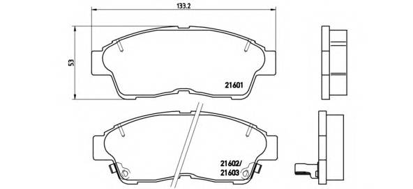 BREMBO P 83 034 Комплект тормозных колодок