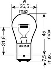 OSRAM 7537 Лампа накаливания, фонарь у