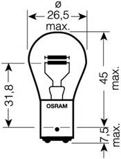 OSRAM 7528ULT-02B Лампа накаливания, фонарь у