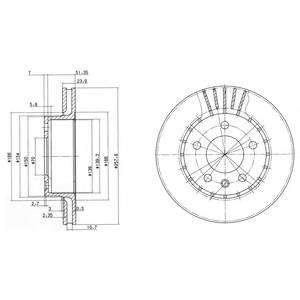 DELPHI BG2384 Тормозной диск DELPHI BG2384 Тормозной диск