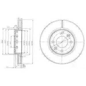 DELPHI BG3800 Тормозной диск DELPHI BG3800 Тормозной диск