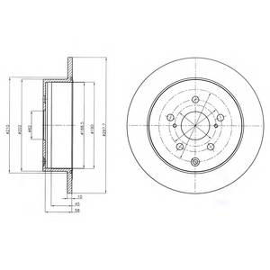 DELPHI BG4237 Тормозной диск
