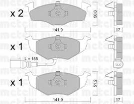 METELLI 22-0206-3 Комплект гальмівних колодо... METELLI 22-0206-3 Комплект гальмівних колодо...