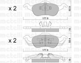 METELLI 22-0291-0 Комплект гальмівних колодо... METELLI 22-0291-0 Комплект гальмівних колодо...