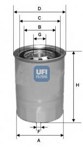 UFI 24.423.00 Паливний фільтр UFI 24.423.00 Паливний фільтр