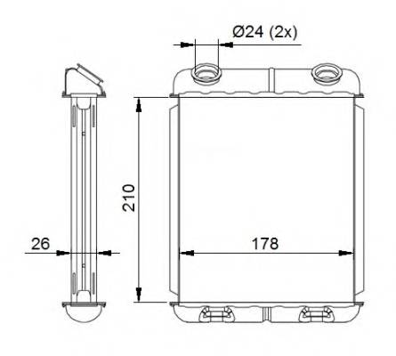 NRF 53669 Теплообменник, отопление с