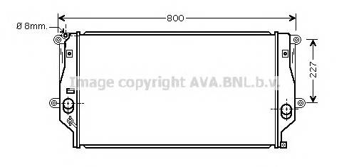 AVA QUALITY COOLING TO2401 Радиатор, охлаждение двига