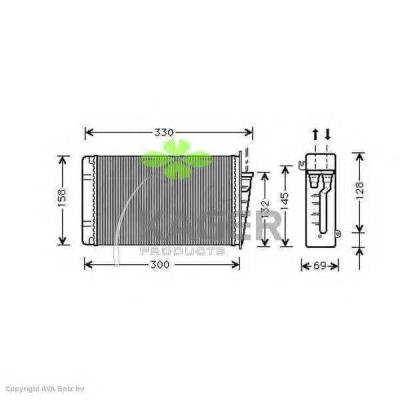 KAGER 32-0164 Теплообменник, отопление с