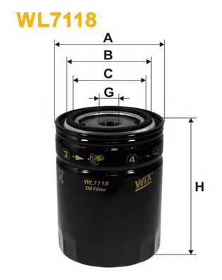 WIX FILTERS WL7118 Масляный фильтр WIX FILTERS WL7118 Масляный фильтр