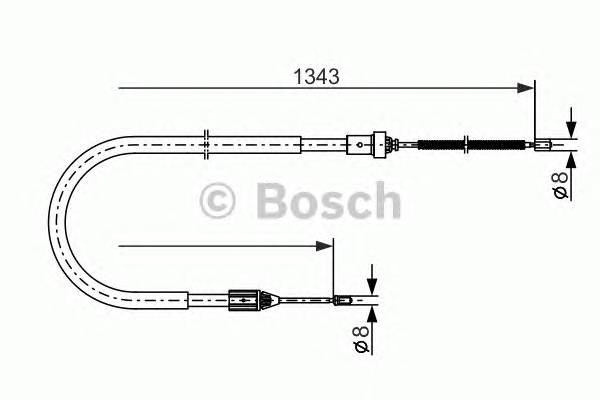 BOSCH 1 987 477 641 Трос, стояночная тормозная 