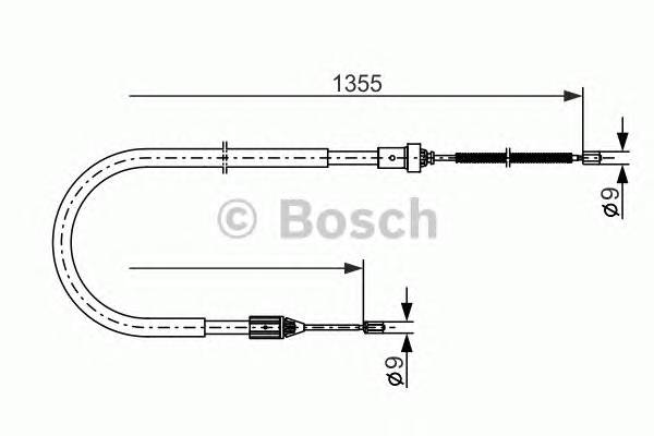 BOSCH 1 987 477 644 Трос, стояночная тормозная 