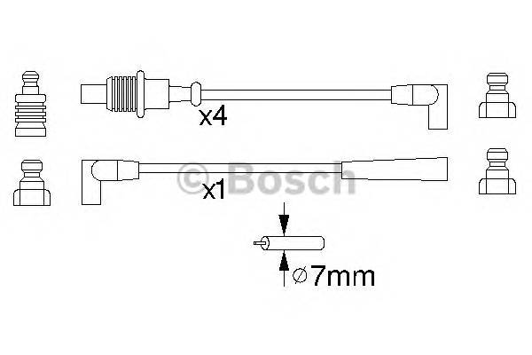 BOSCH 0 986 356 883 Комплект проводів запалюва