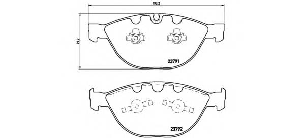 BREMBO P 06 047 Комплект гальмівних колодо... BREMBO P 06 047 Комплект гальмівних колодо...