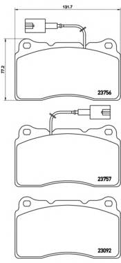 BREMBO P 23 134 Комплект тормозных колодок