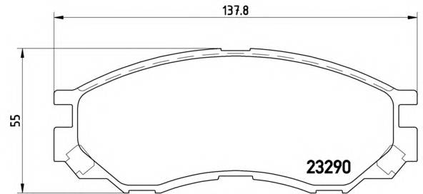 BREMBO P 54 020 Комплект гальмівних колодо... BREMBO P 54 020 Комплект гальмівних колодо...