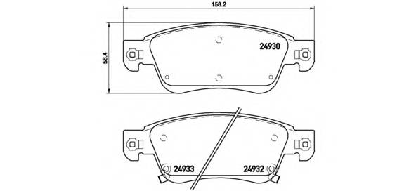 BREMBO P56080 KLOCKI HAMULC. INFINITI G  08- PRZУD